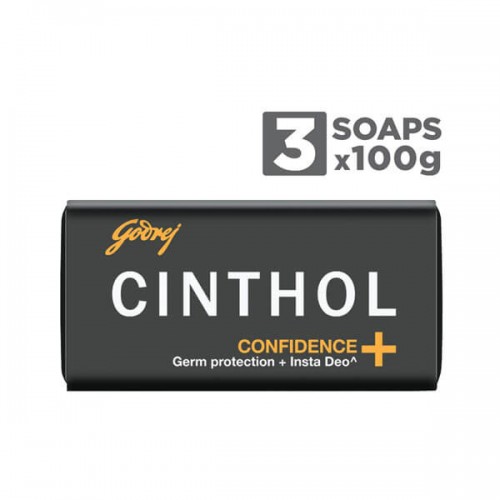 Godrej Cinthol Confidence+ Health Soap 100g, Pack of 3